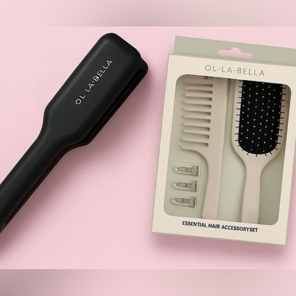 2” Ceramic LED temp control Hair Straightener + Hair accessories set FREE